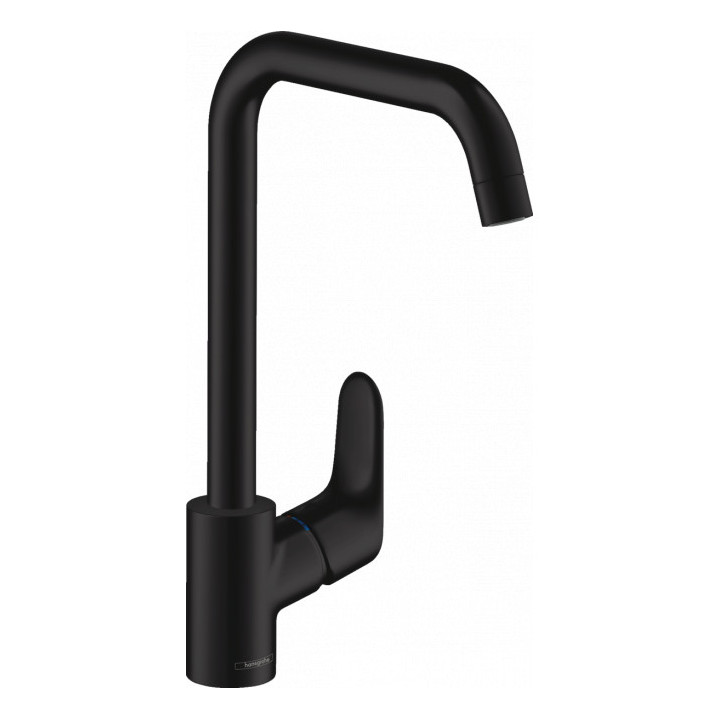Drezová batéria Hansgrohe Focus 260, páková, obracana výtokové rameno, čierna matnéný