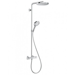 Sprchový set Hansgrohe Showerpipe Raindance Select S 240 1jet P, Batéria termostatická, čierna matnéný