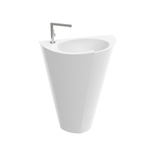 Umývadlo voľne stojaca Marmorin Zora S, 600x350x870 mm bez prepadu biela