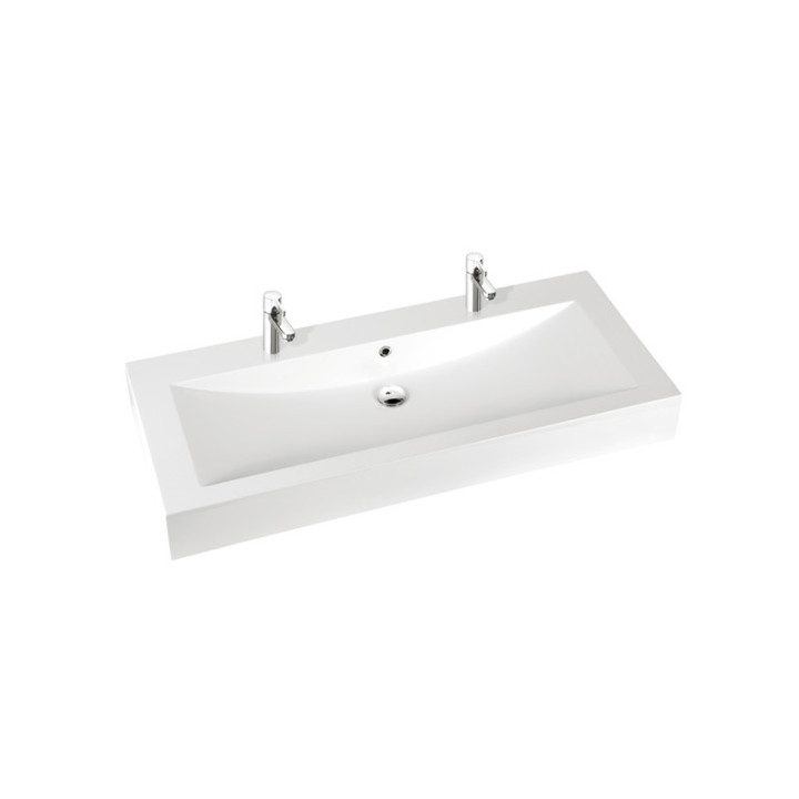Umývadlo nábytkové/na dosku Marmorin Ceto 130, 1300x550x150 mm biela 