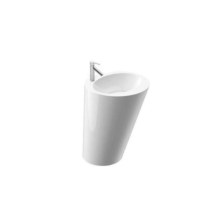 Umývadlo voľne stojaca Marmorin Amos S 582x370x580 mm bez otvoru/s otvorom na batérie, bez prepadu biela 