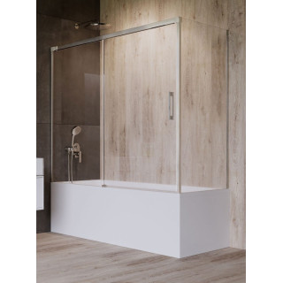 Vaňová zástena Radaway Idea Black PN DWD 180, rozsuwany, sklo číre, 180x150cm, čierna profil