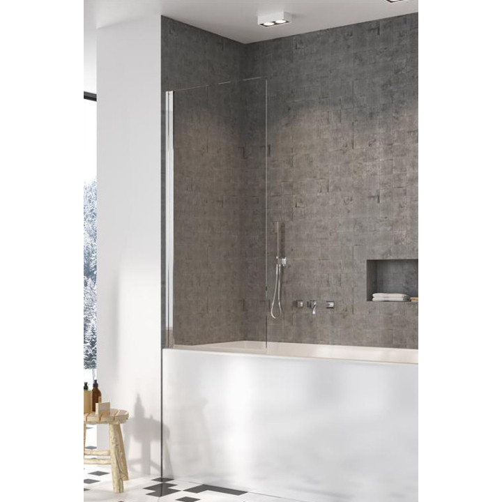 Vaňová zástena Radaway Essenza New Black PND II 140, pravé, sklo číre, 140x150cm, čierna profil