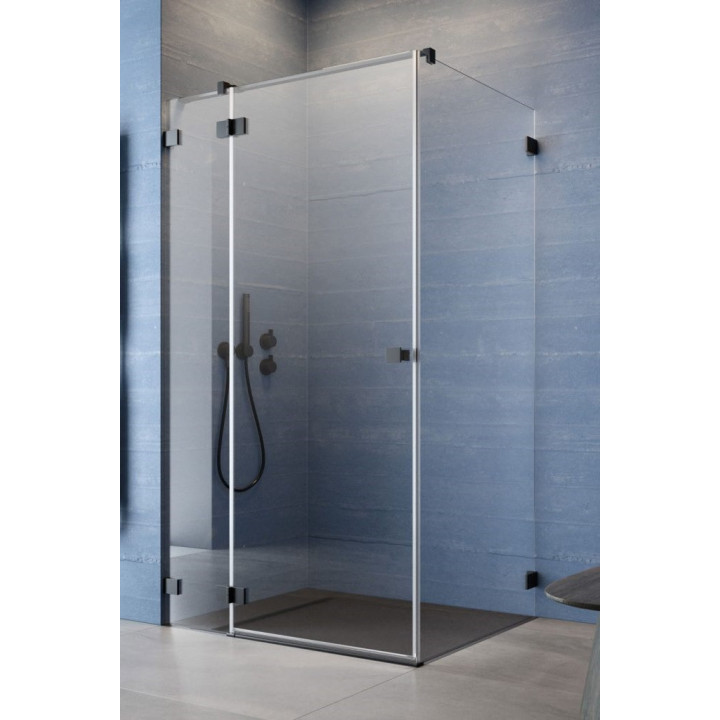 Časť pravé kúty Radaway Essenza Pro Black PDD, 1000x2000mm, sklo číre, zlatý profil