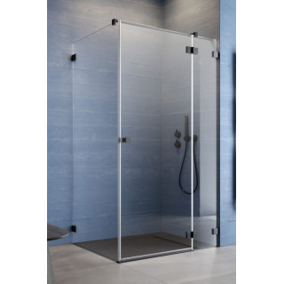 Časť pravé kúty Radaway Essenza Pro Black PDD, 1000x2000mm, sklo číre, zlatý profil