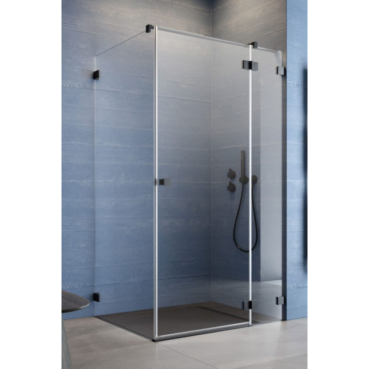 Časť pravé kúty Radaway Essenza Pro Black PDD, 1000x2000mm, sklo číre, zlatý profil