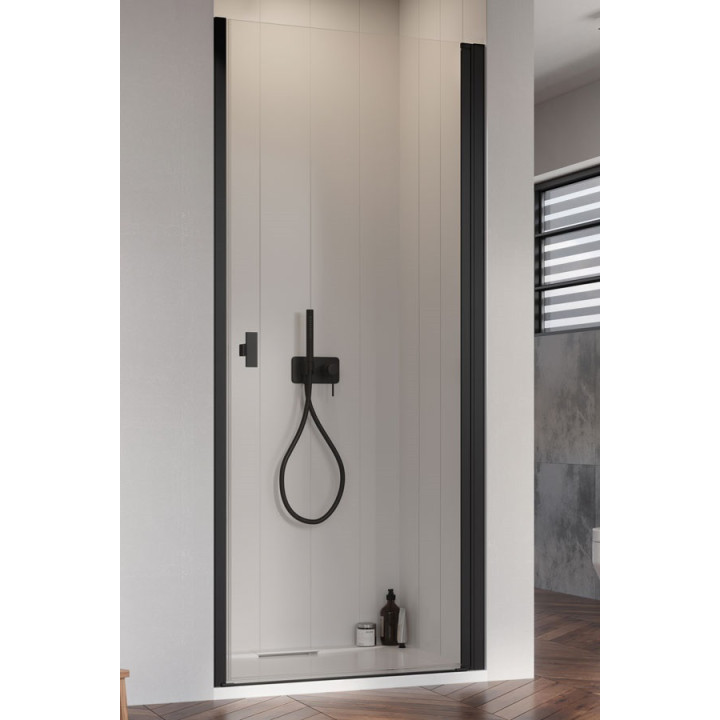 Front pre sprchový kút Radaway Nes 8 Black KDS I 140,  dverí ľavé, sklo číre, 1400x2000mm, čierna profil