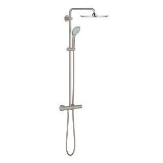 Sprchový set s termostatom na montáž na stenu GROHE Euphoria System 310 - nerez