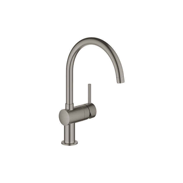 Drezová batéria z otočným výtokovým ramenom, páková Grohe Minta 1/2" - brushed hard graphite