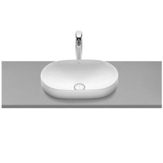 Umývadlo na postavenie na dosku cienkościenna Roca Inspira Round, 55x37 cm - biela