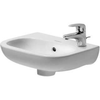 Umývadlo stenová Duravit D-Code Med, 85x48cm, bez otvoru pre batériu, biela