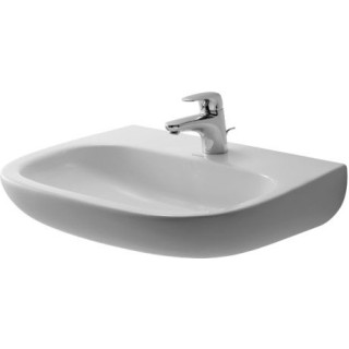 Umývadlo stenová Duravit D-Code Med, 45x34cm, otvor pod baterię, bez prepadu, biela