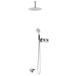 Sprchový set Bruma Breeze, podomietkový, Batéria termostatická, Horná sprcha s ramenom nastenným 350mm, prepad s funkciou napełn