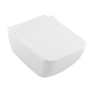 Súprava (misa + sedadlo s pozvoľným sklápaním SlimSeat) Villeroy & Boch Collaro Combi-Pack, misa bez splachovacieho kruhu, biela