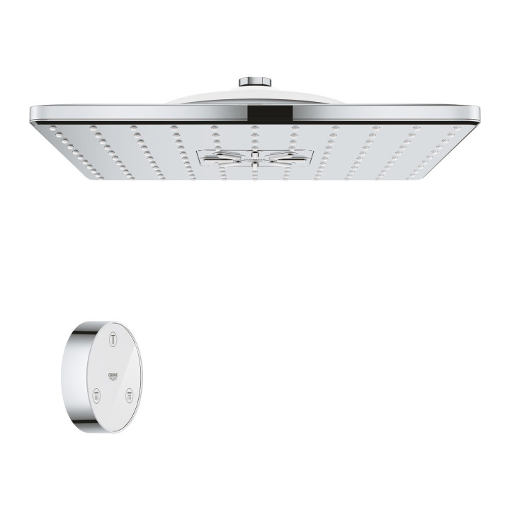 Horná sprcha Grohe Rainshower SmartConnect 310, okrúhla, priemer 310mm, 2 prúdy, rameno nástenné 422mm, pilot do zmiany strumien