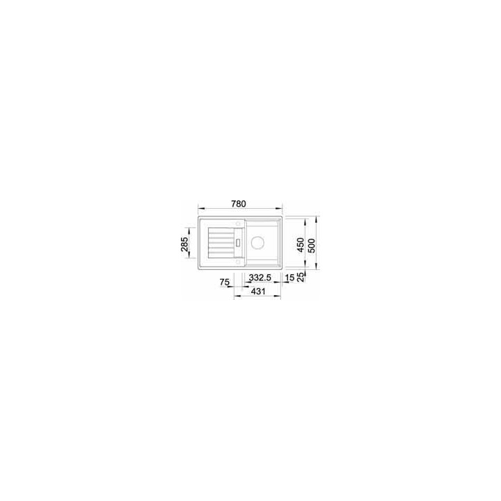 Zlewozmywak do zabudowy 78x50 cm Blanco BLANCOZIA 45 S- sanitbuy.pl