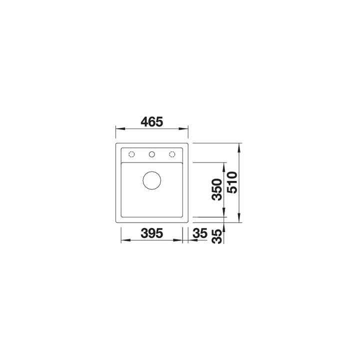 Zlewozmywak do zabudowy 46,5x51 cm Blanco BLANCODALAGO 45- sanitbuy.pl