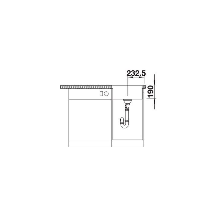 Zlewozmywak do zabudowy 46,5x51 cm Blanco BLANCODALAGO 45- sanitbuy.pl