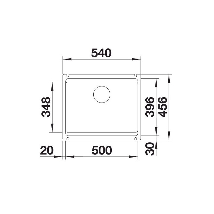 Drez Blanco Etagon 500-U Silgranit PuraDur, 54x46cm, antracut
