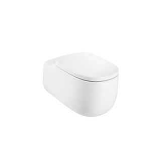 Závesné wc Roca Beyond, bez splachovacieho kruhu, 58x40cm, Maxi Clean, biela