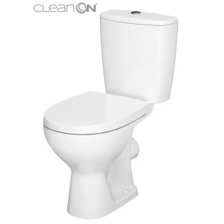 Kompakt WC Cersanit Colour, obdĺžniková misa, 65x37cm, doprowadzenie vody z boku, biely