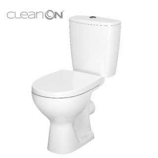 Kompakt WC Cersanit Arteco CleanOn, bezkołnierzowa misa, 64,5x36cm, polipropylenowa sedadlo s pozvoľným sklápaním, odtok vertiká