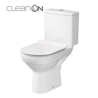Kompakt WC Cersanit Carina, 62,5x35,5cm, sedátko duroplastowa s pozvoľným sklápaním, odtok vodorovný, doprowadzenie vody od dołu