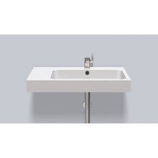Umývadlo závesné Alape Stream SR-Series, obdĺžniková, 800x472mm, z prepadom, otvor na batériu, blat s pravé, WT.SR800H.L, biela