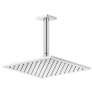 Horná sprcha Gessi Rilievo, štvorcová, 250x250mm, rameno nástenné 389mm, chróm