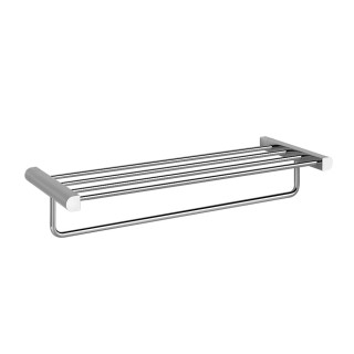Držák ručníku Gessi Rilievo, dvojitý, nástenný, 60cm, chróm