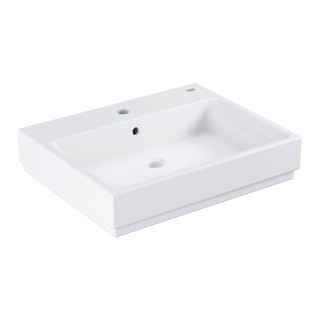 Umývadlo závesné Grohe Cube Ceramic, 60cm, z prepadom, otvor na batériu, alpská bielaa
