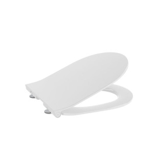 Sedátko WC Roca Meridian Slim Compacto, wolnoopdająca, łatwe wypinanie, biela
