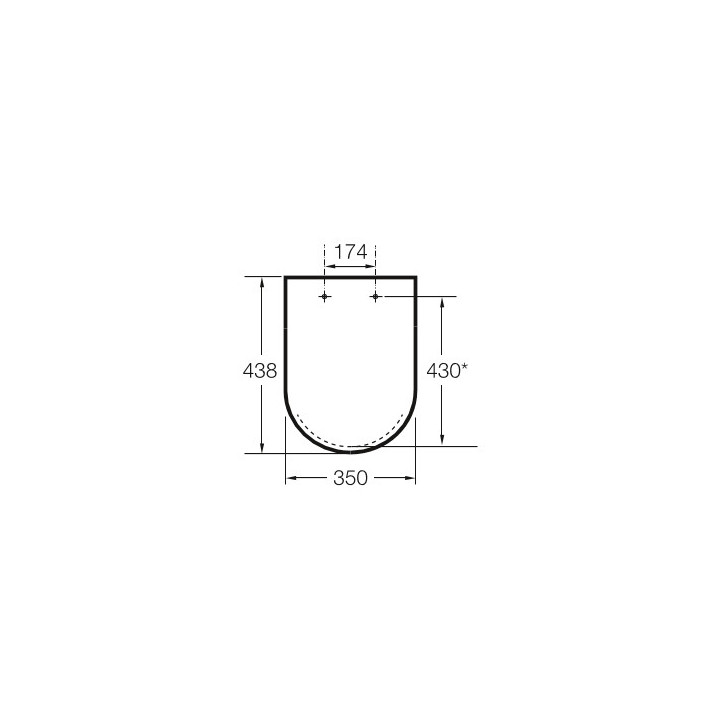 Misa závesné WC Roca Debba Rimless Round, 54x35,5cm, bez kołnierza, s sedadlom slim wolnoopadającą duroplast, biela