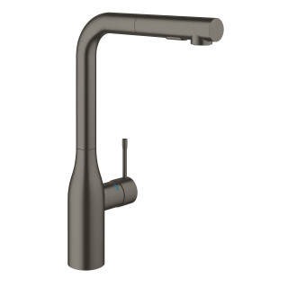 Drezová batéria Grohe Essence, výška 348mm, výsuvná sprcha, 2 prúdy, brushed hard graphite