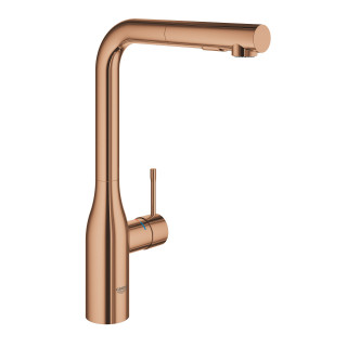 Drezová batéria Grohe Essence, výška 348mm, výsuvná sprcha, 2 prúdy, brushed hard graphite