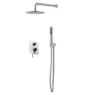 Vaňová  Batéria Besco Decco, na stěnu, výtokové rameno 182mm, Sprchový set, chróm