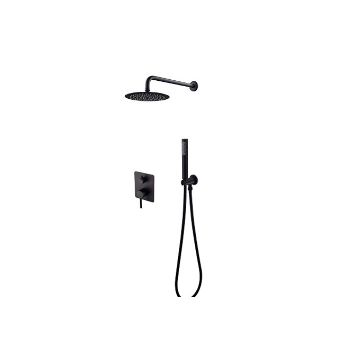 Vaňová  Batéria Besco Decco, na stěnu, výtokové rameno 182mm, Sprchový set, chróm