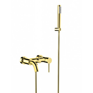 Vaňová  Batéria Besco Decco, na stěnu, výtokové rameno 182mm, Sprchový set, chróm