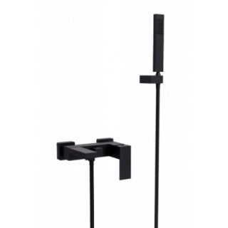 Vaňová  Batéria Besco Illusion, na stěnu, výtokové rameno 189mm, Sprchový set, chróm