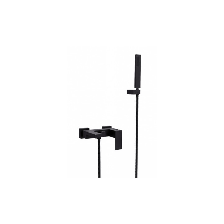 Vaňová  Batéria Besco Illusion, na stěnu, výtokové rameno 189mm, Sprchový set, chróm