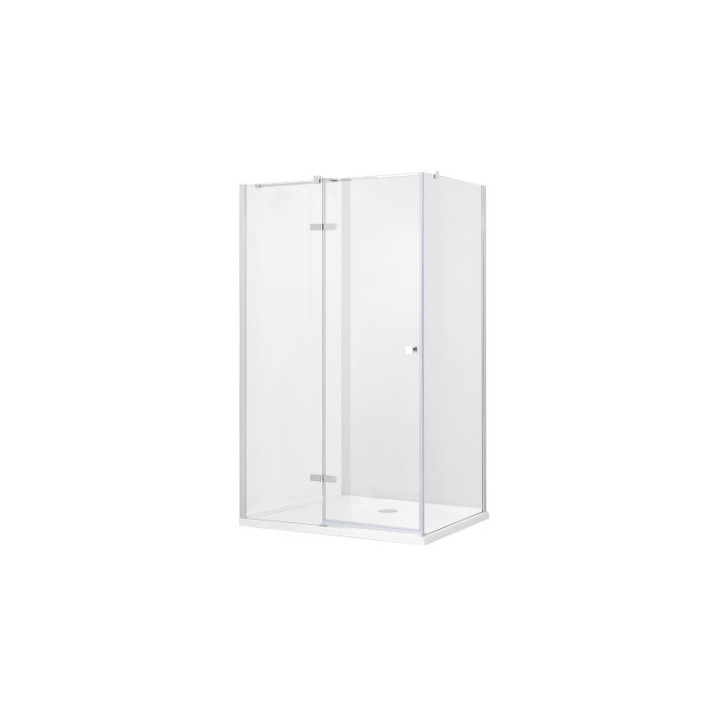 Sprchový kút obdĺžniková Besco Viva 195, 120x90cm, pravé, sklo číre, profil chróm