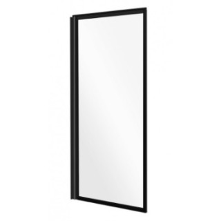 Vaňová zástena Besco Prestigio, 80x150cm, 2-skrzydłowy, sklo číre, profil chróm