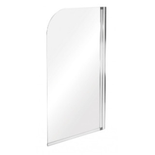 Vaňová zástena Besco Prime 1, 70x140cm, 1-skrzydłowy, sklo číre, profil chróm