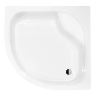 Štvorcová sprchová vanička Besco Aquarius Slimline, 90x90cm, akrylátové, biely