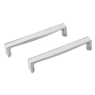 Závěs vaňová Besco Oxa, 17cm, chróm/biely