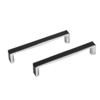 Závěs vaňová Besco Oxa, 17cm, chróm/biely
