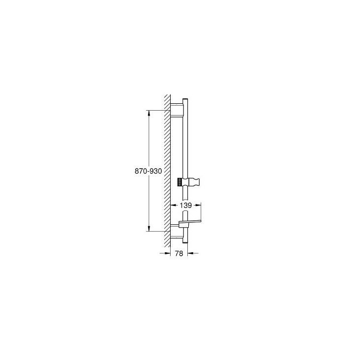 Sprchová tyč Grohe Rainshower Smartactive, 900mm, brushed cool sunrise