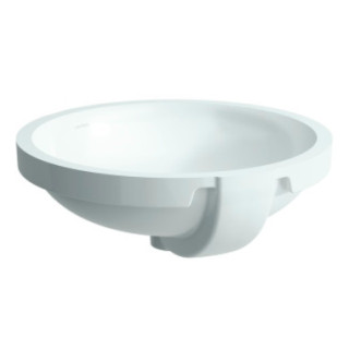 Umývadlo pod dosku Laufen Pro, 42cm, okrúhla, z prepadom, nieszlifowana, biela