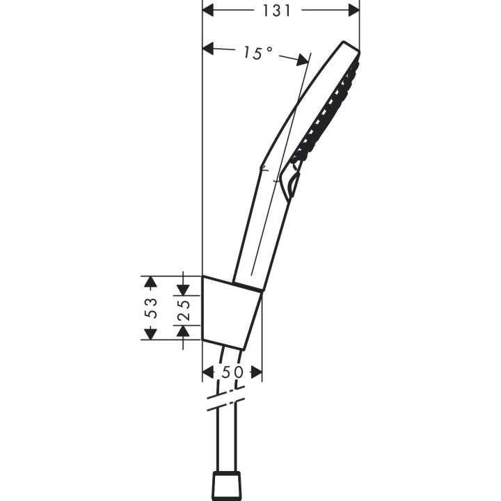 Bodový Sprchový set Hansgrohe Raindance Select S, 120 3jet, sluchátko 3-funkčná s pákou i hadicou 160cm, chróm