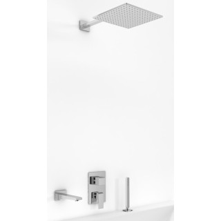 Vanová souprava Kohlman Saxo, podomietkový, štvorcová Horná sprcha 20cm, 3 výstupy vody, chróm